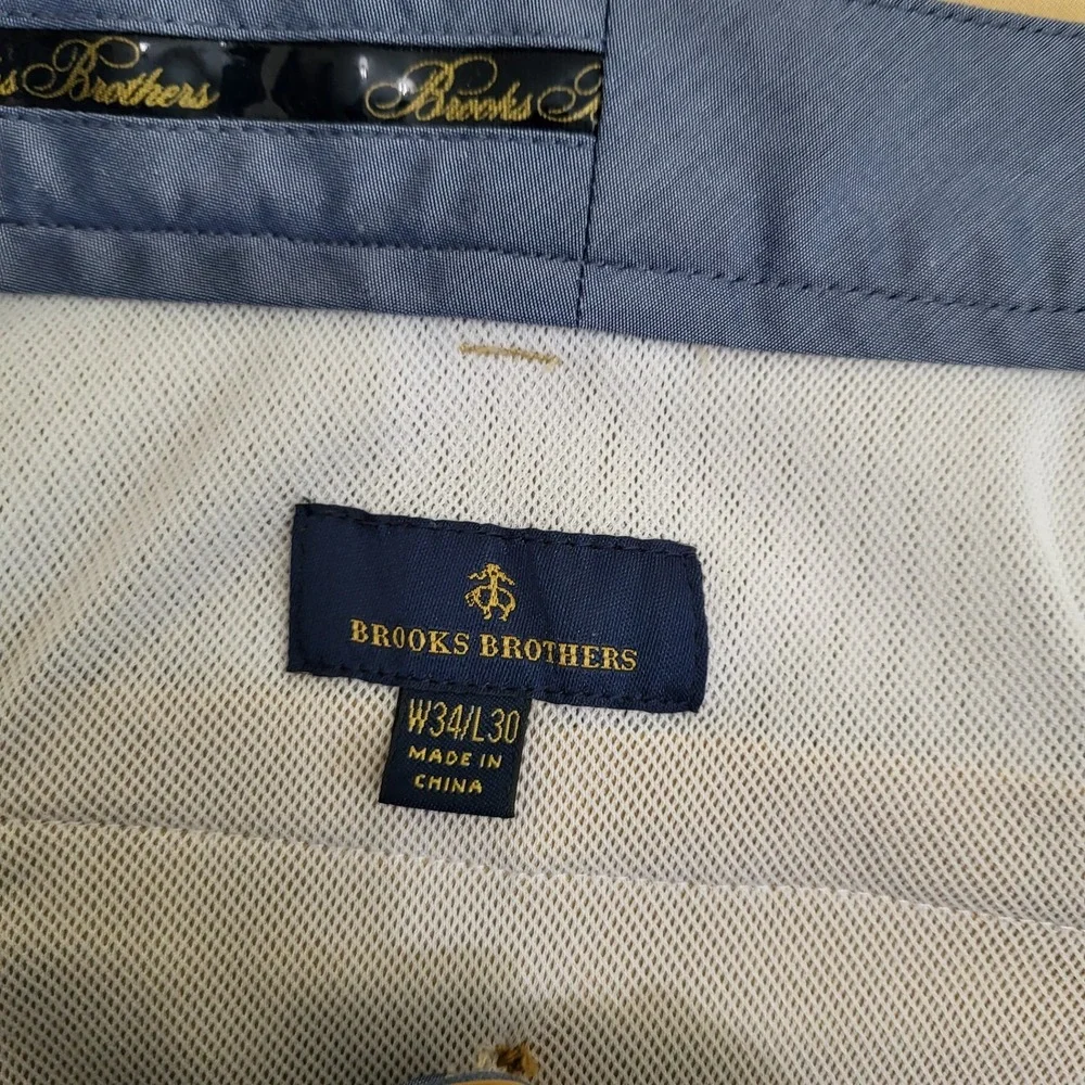 Brooks Brothers Khaki Performance Golf Pants Men's Size 34x30